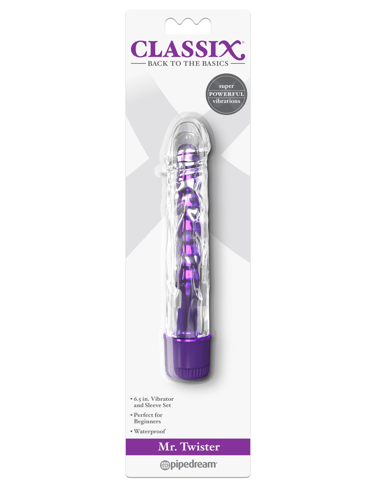 Mr. Twister Vibrator with Textured Sleeve – Dual-Use Beginner Toy by Pipedream