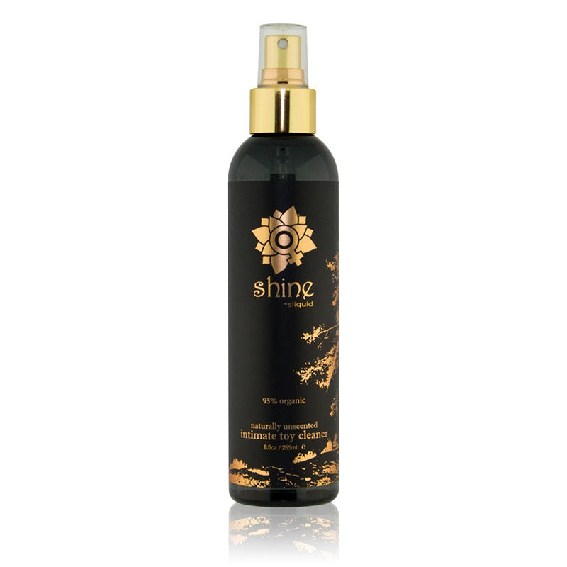 Sliquid Shine Organic Toy Cleaner – 8.5 oz spray bottle with aloe and tea tree cleansing formula