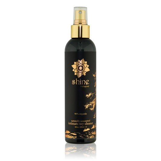 Sliquid Shine Organic Toy Cleaner – 8.5 oz spray bottle with aloe and tea tree cleansing formula