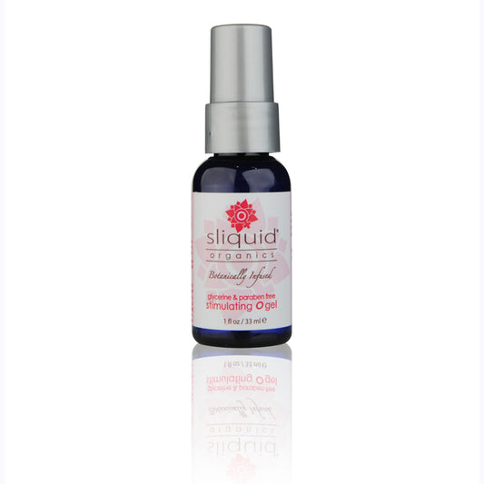 Sliquid Organics Stimulating O Gel – 33 ml bottle of natural vegan clitoral arousal enhancer with peppermint and organic extracts