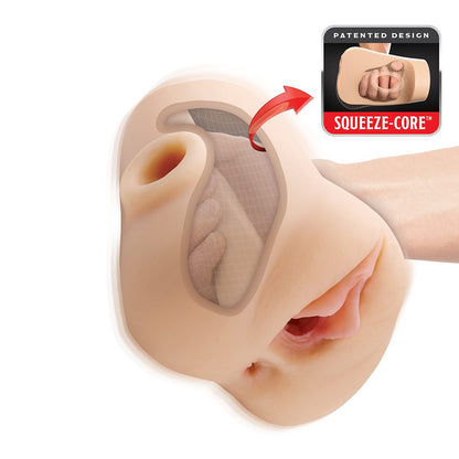 Pipedream Double Pounder Vibrating Squeeze Stroker