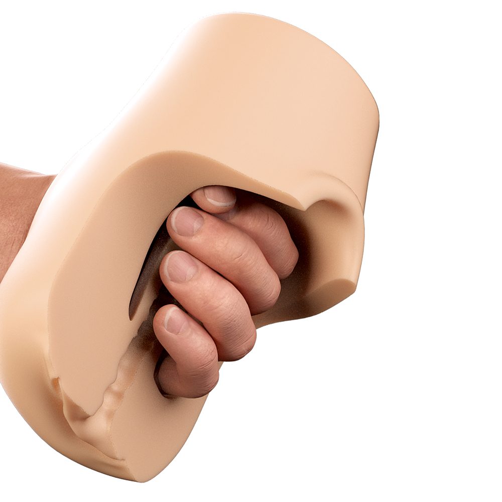 Pipedream Pussy Pounder Squeeze Stroker with SQUEEZE-CORE design and realistic Fanta Flesh texture