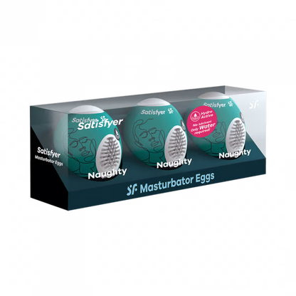 Satisfyer Masturbator Egg 3er Set (Naughty) - Dark Green * 2 Pack