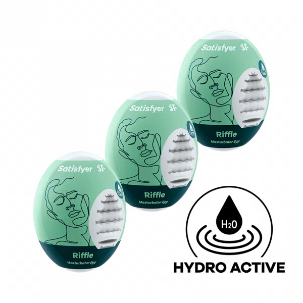 Satisfyer Masturbator Egg 3er Set (Riffle) - Light Green*2 Pack