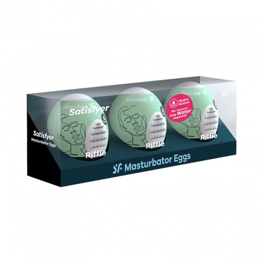 Satisfyer Masturbator Egg 3er Set (Riffle) - Light Green*2 Pack