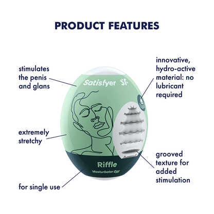 Satisfyer Masturbator Egg 3er Set (Riffle) - Light Green*2 Pack
