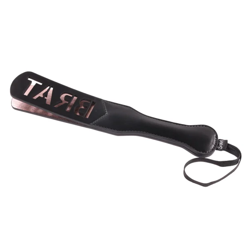 Sportsheets Brat Paddle rose gold and black faux leather