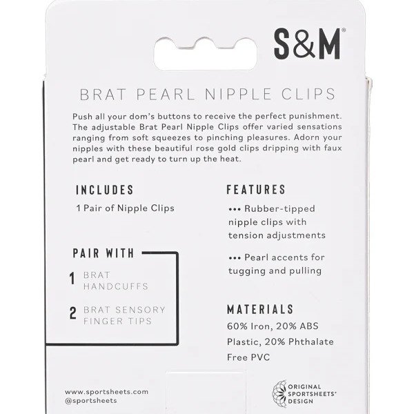 Sex & Mischief Brat Pearl Nipple Clips