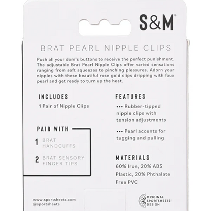 Sex & Mischief Brat Pearl Nipple Clips