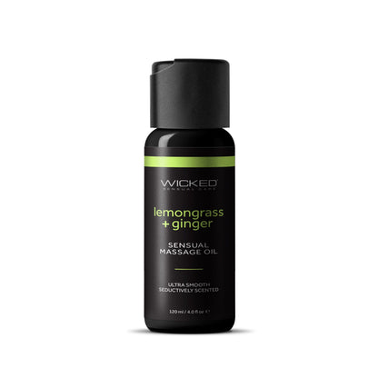Wicked Lemongrass & Ginger Massage Oil – 4oz / 120 ml