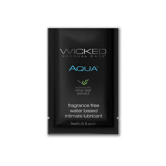 Wicked Aqua Lube Sachet - 3ml - 20 Packs