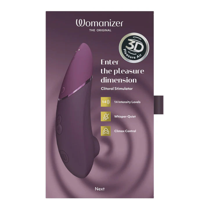 Premium Womanizer Next Clitoral Stimulator  – 3D Pleasure Air technology with customizable depth and whisper-quiet operation