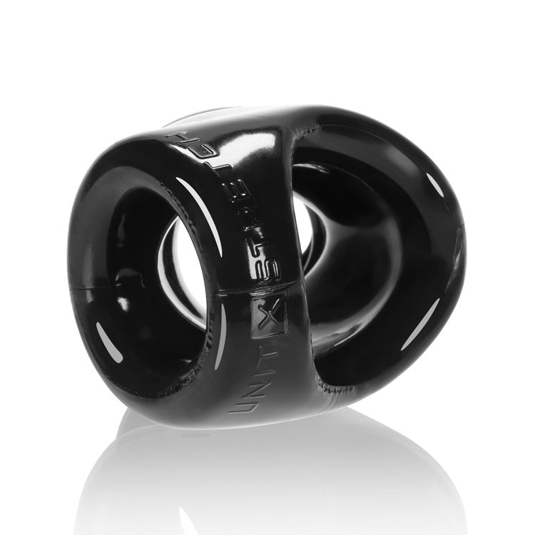 Oxballs Unit-X Stretch Cocksling – Black dual-use cock and ball ring with stretchy base for sack pulling and erection support