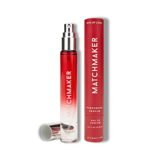 Close-up of Eye Of Love Red Diamond Pheromone Cologne bottle top